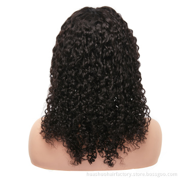 Hot Sell European Cuticle Aligned Fumi Hair 150% 180% 250% Pre Plucked Lace Wig Natural Black Wigs Pixie Cut Human Hair Wig